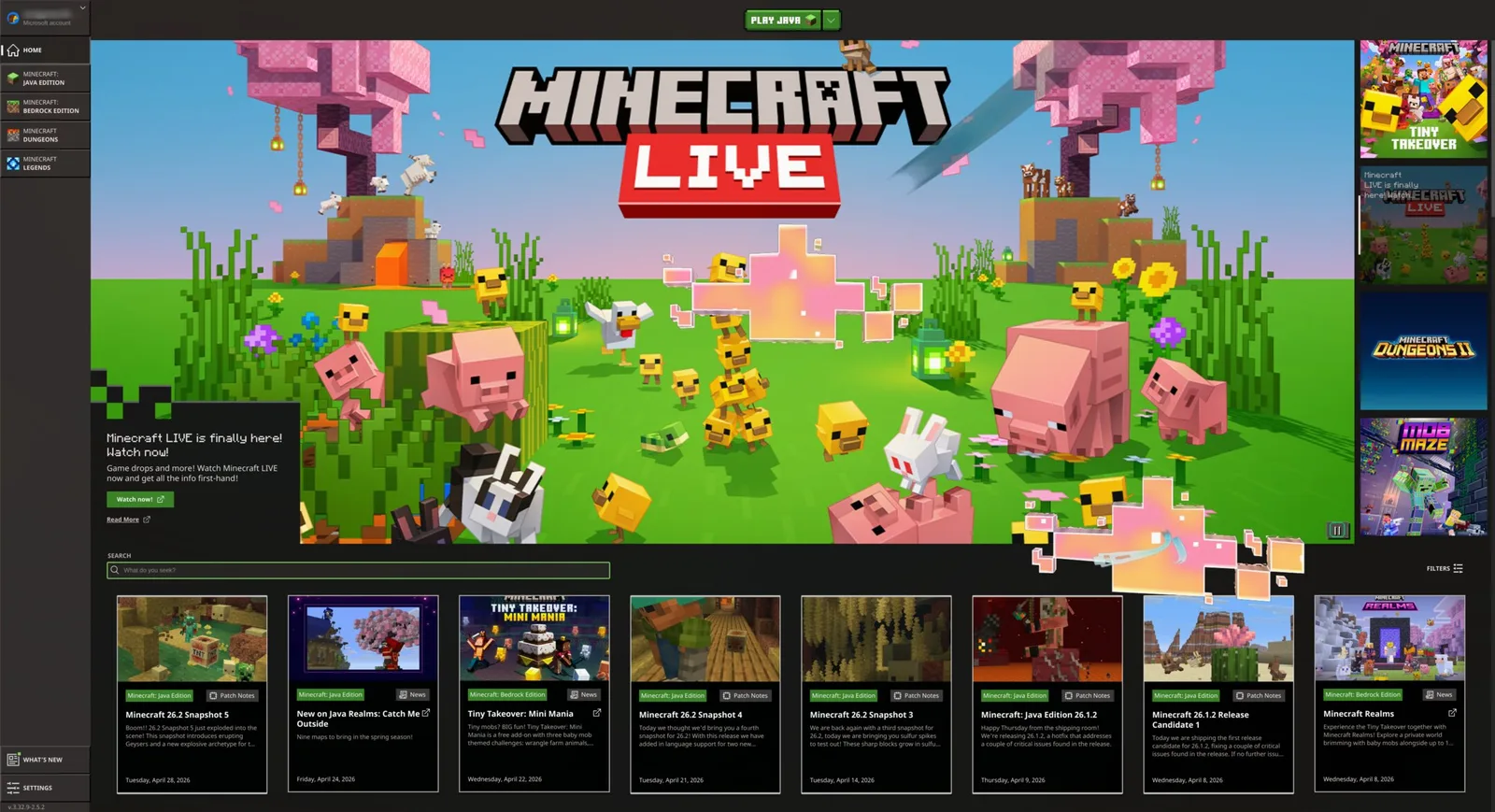 Omarchy에서 실행 중인 Minecraft